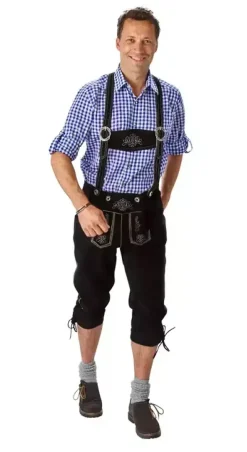 Originale Lederhosen i Ægte Læder - Sorte