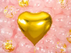Oversize Folie Ballon 61cm, Guld Hjerte