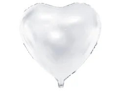 Oversize Folie Ballon 61 cm, Hvidt Hjerte