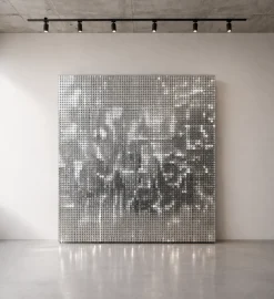 Paillet Vægpanel - Pixel Silver #099