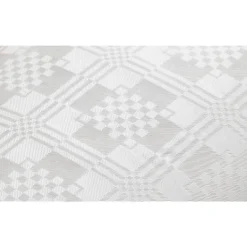 Papirdug: Damask Rulledug papir hvid 1.9 X 8M