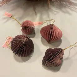 Papir Julekugle Løg Ornament, ø6 cm