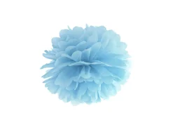 Papir pompom 25cm - baby lyseblå