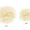 Papir pompom 25cm - elfenben