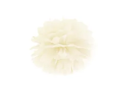 Papir pompom 25cm - elfenben