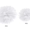 Papir pompom 35cm - hvid