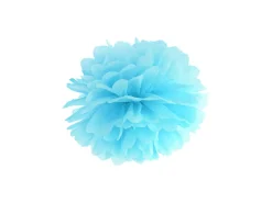 Papir pompom 25cm - lyseblå