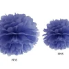 Papir pompom 25cm - mørkeblå