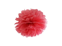 Papir pompom 25cm - rød