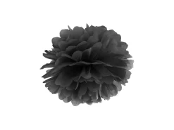 Papir pompom 25cm - sort