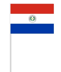 Paraguay Papirflag på Pind, 27 x 20 cm