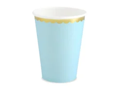 Pastel Blå Papkrus m/Guld Kant