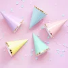 Pastel Farvet Partyhatte, Pakke m/6 stk