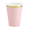 Pastel Lyserøde Papkrus m/Guld Kant