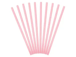 Pastel lyserød papir sugerør