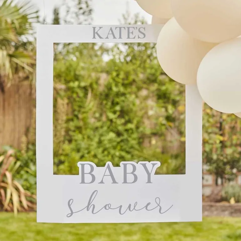 Personlig Baby Shower Fotoramme m/Klistermærker