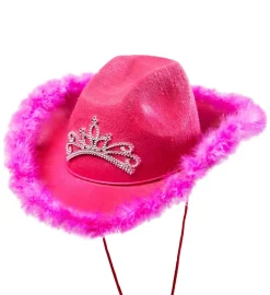 Pink Cowboy hat m/Diadem