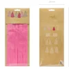 Pink, Lyserød & Creme Papir Tassels DIY, 12 stk.