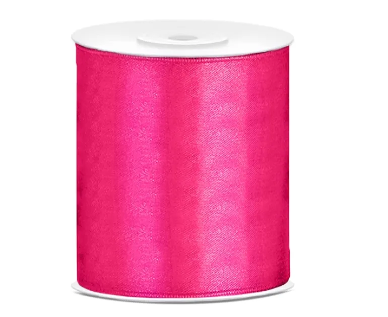 Pink Satinbånd, 100mm