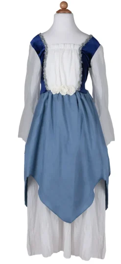 Pretty in Blue Luksus Blomster Prinsesse Kjole
