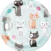 Purrfect Cat Party Kagetallerkner, 8 stk.