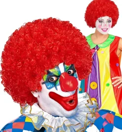 Rød Afro Paryk til Voksne