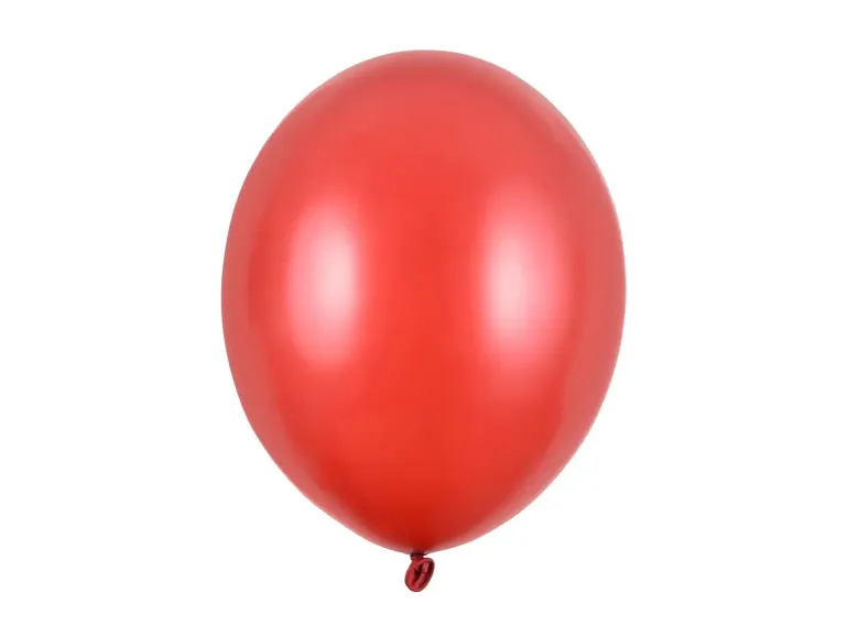 Rød Ballon Metallisk, 30 cm