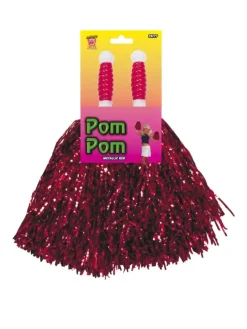 Røde Glitter Pompoms