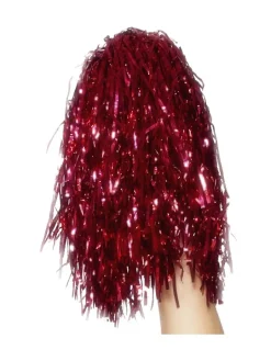 Røde Glitter Pompoms