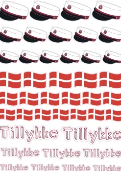 Rød Student Klistermærker