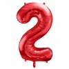 Rød Tal Ballon 86 cm - 2