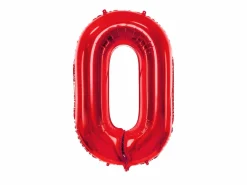 Rød Tal Ballon 86 cm - 0