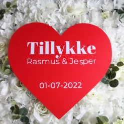 Rødt Æresport Skilt m/Tekst