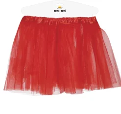 Rødt Tylskørt Til Børn (Tutu) - Kort Model (30cm)