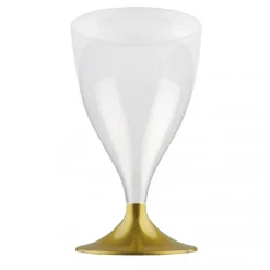 Rødvinsglas m/Guld Fødder 20cl, 10 stk.