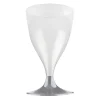 Rødvinsglas m/Sølv Fødder 20cl, 10 stk.
