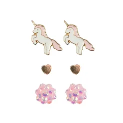 Øreringe Unicorn, 3-pak