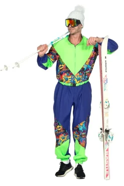 Retro Ski Heldragt Herre