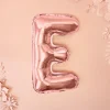 Rosegold Bogstav Ballon 35 cm - E
