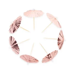 Rosegold Drinks Parasoller, 10 stk.
