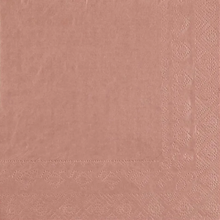 Rosegold Frokostservietter 33 x 33 cm, 25 stk.