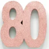 Rosegold Glitter "80" Tal Dekoration