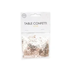 Rosegold "LOVE" konfetti, 14 gr