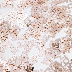 Rosegold "LOVE" konfetti, 14 gr