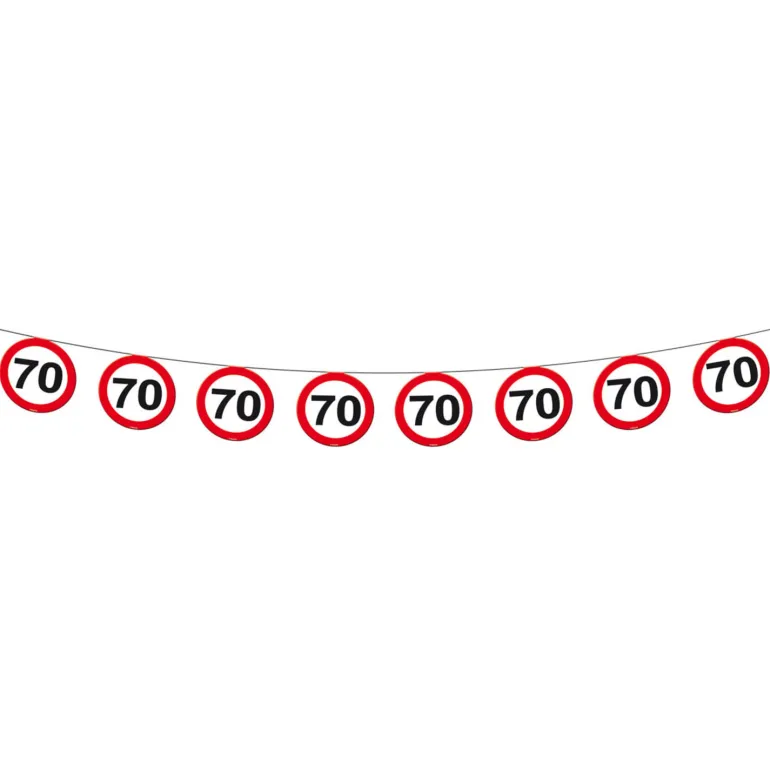70 Års Trafikskilt Guirlande