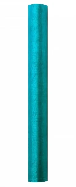 Rulle med azurblå organza 0.36 x 9m