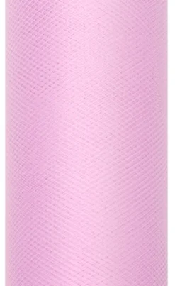 Rulle med bonderosa tyl 0.30 x 9m