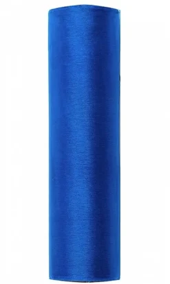 Rulle med kongeblåt organza 0.16 x 9m