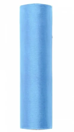Rulle med lyseblåt organza 0.16 x 9m