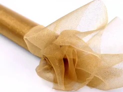 Rulle med organza glitter guld 0.36 x 9m